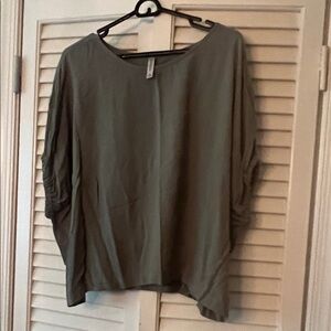 Zenana Olive Green Blouse, Size Small